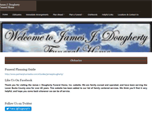 Tablet Screenshot of doughertyfuneralhome.com